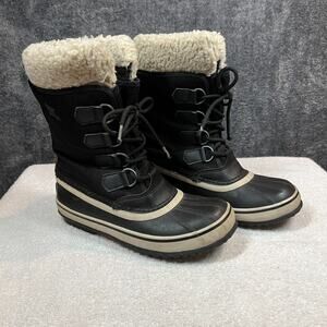 Sorel Black and Cream Winter Boots